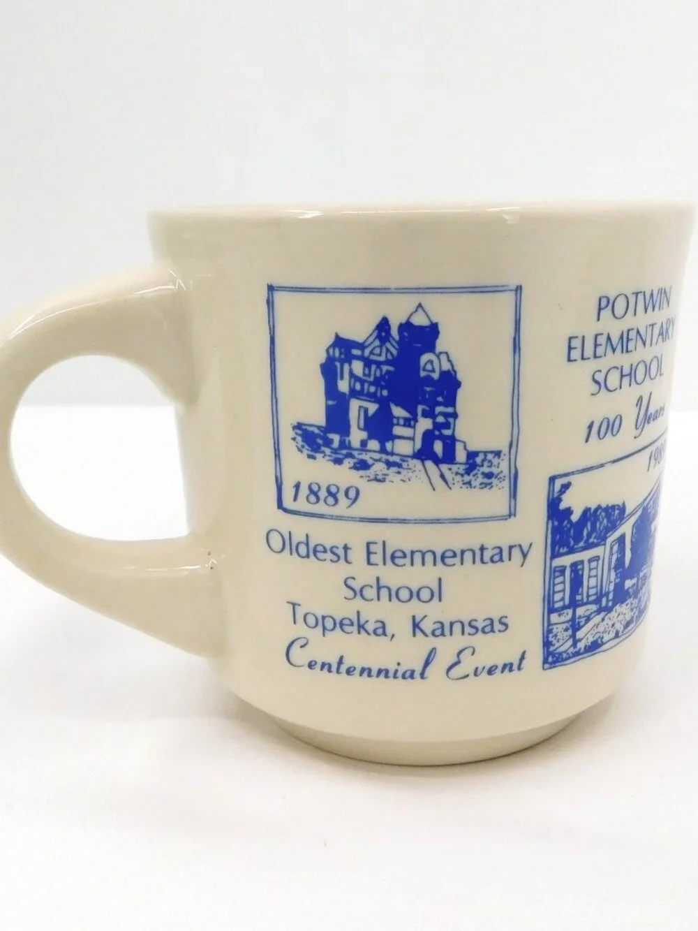 Historic Potwin Elementary School Topeka Kansas Novelty Vintage Centennial Mug